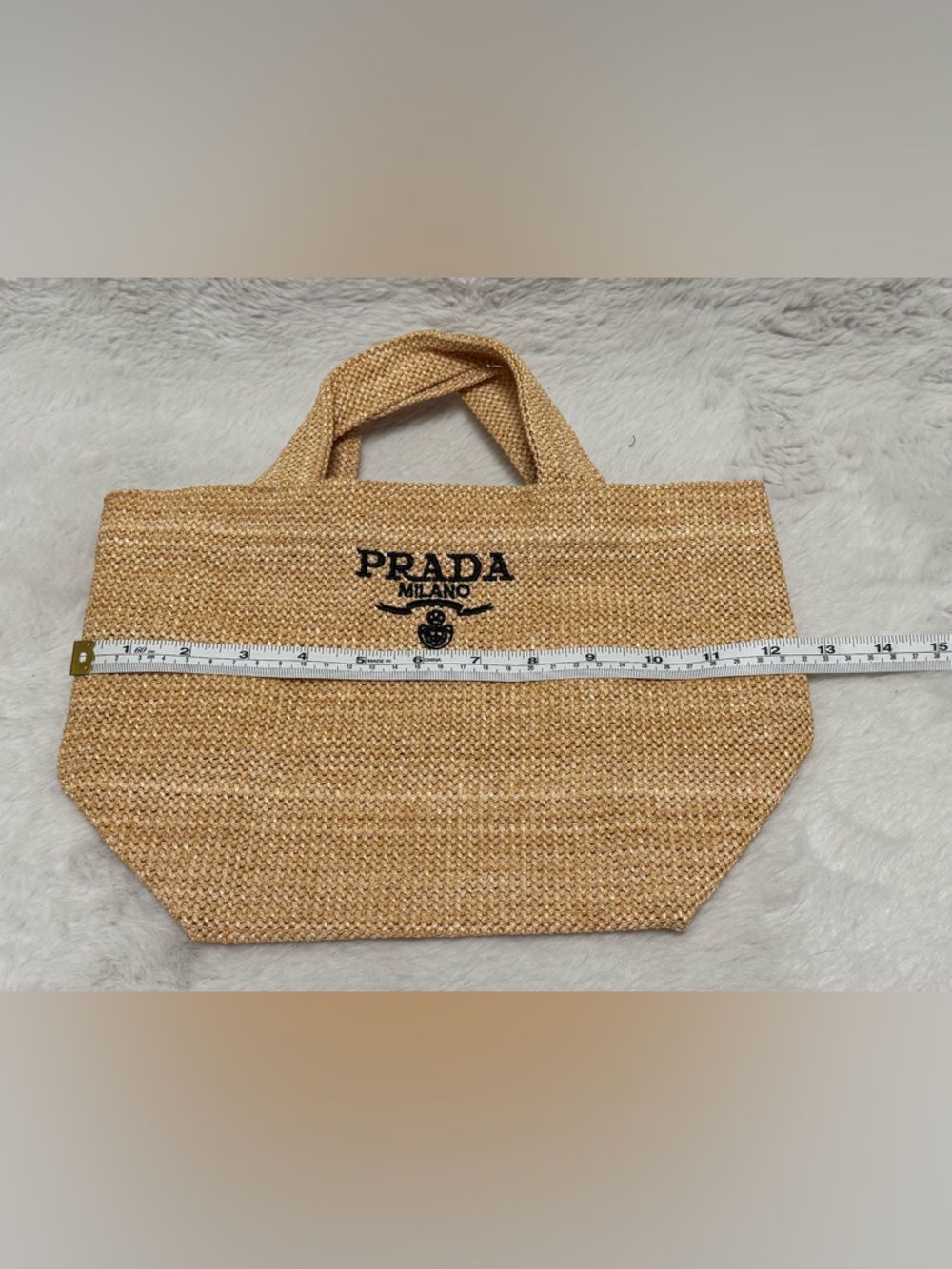 Prada Milano Straw Tote Bag in Natural- GWP - Picture 6 of 9